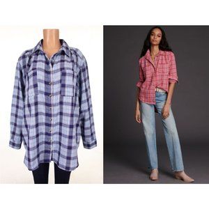 ANTHROPOLOGIE Seen Worn Kept Jay Plaid Buttondown